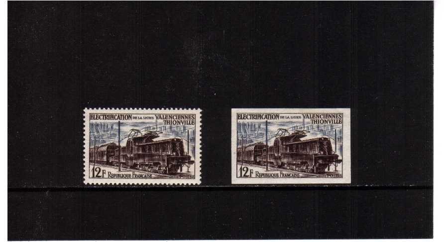 Locomotive single IMPERFORATE lightly mounted mint