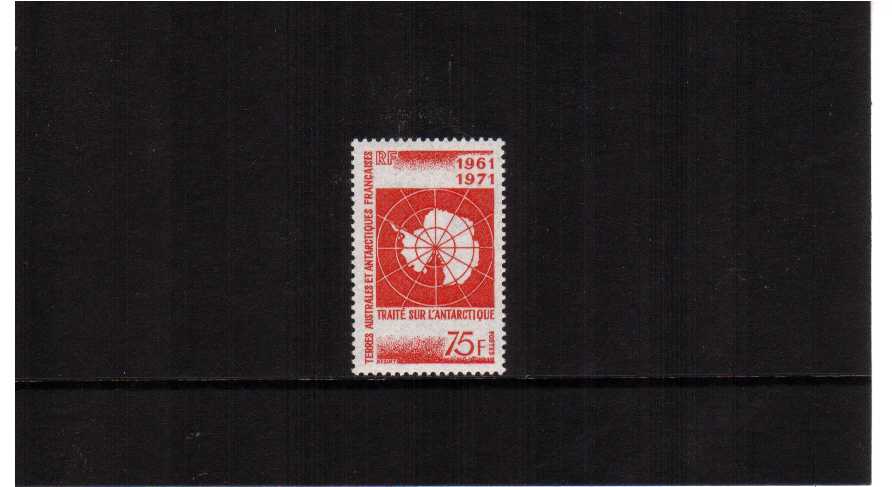 10th Anniversary of Antarctic Treaty single superb unmounted mint