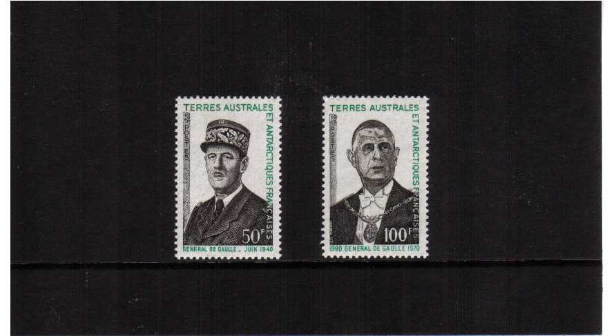 General Charles de Gaulle set of two superb unmounted mint.