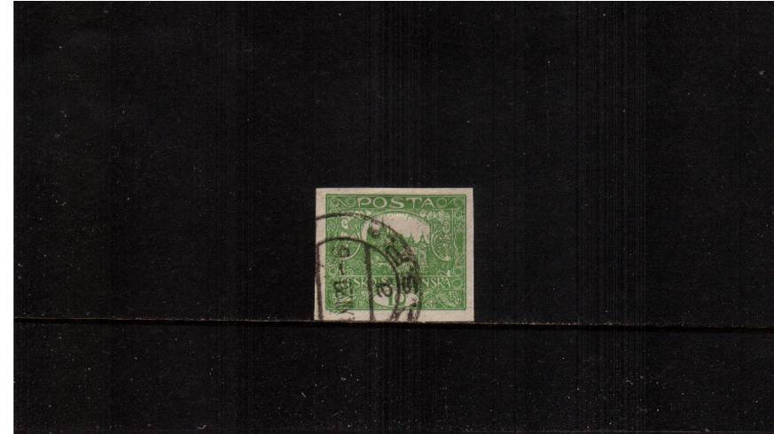 10h Yellow-Green definitive odd value.<br/>
A superb fine used single.<br/>
SG Cat 28.00