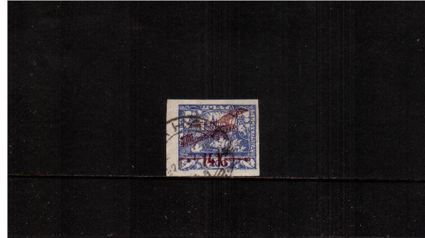 14K on 200H Imperforate AIR single superb fine used.<br/>SG Cat 38