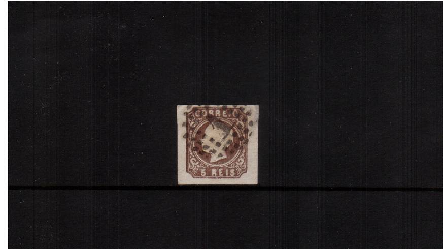 5r Brown - Type II<br/>
A superb fine used single with four huge margins. SG Cat 44