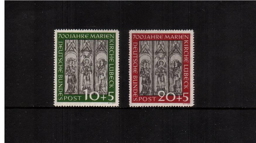 700th Anniversary of St. Mary's Church - Lubeck<br/>A superb unmounted mint set of two. SG Cat 300
<br/><b>QAQ</b>