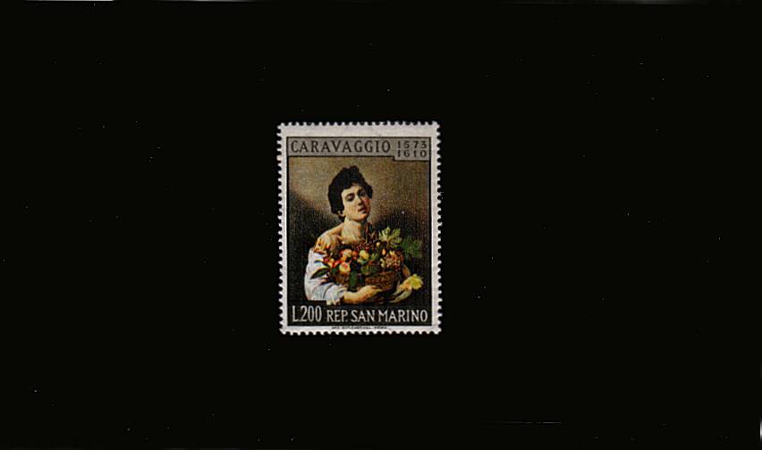 350th Death Anniversary of Caravaggio single superb unmounted mint.
<br/>SG Cat 20.00