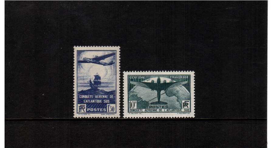 100th Flight between France and South America set of two superb unmounted mint SG Cat �289