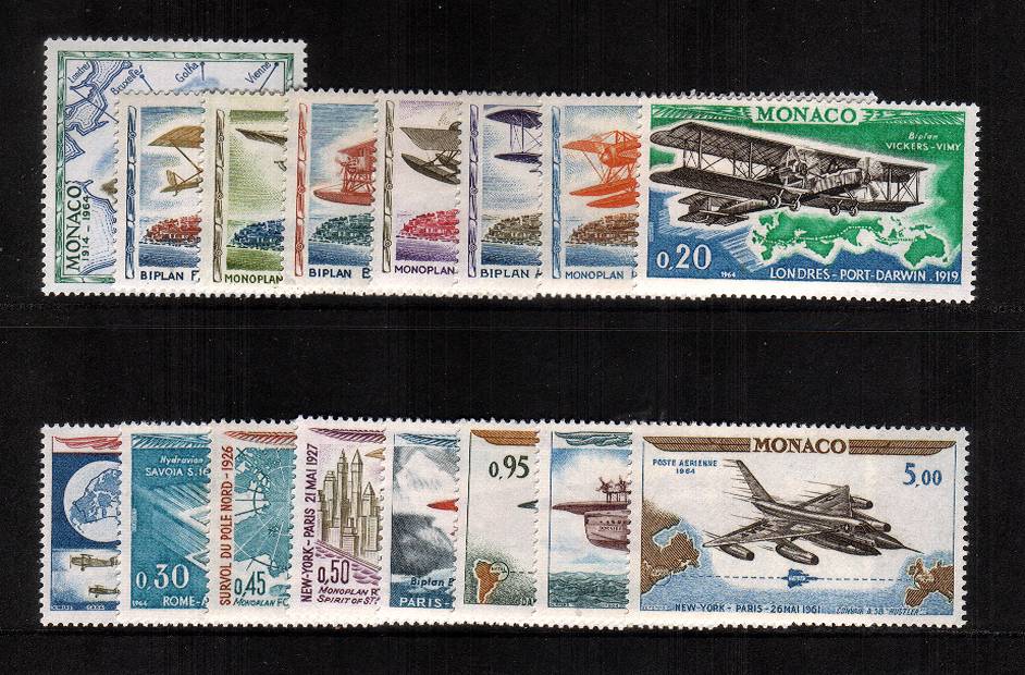 50th Anniversary of First Aerial Rally, Monte Carlo<br/>A superb unmounted mint set of sixteen