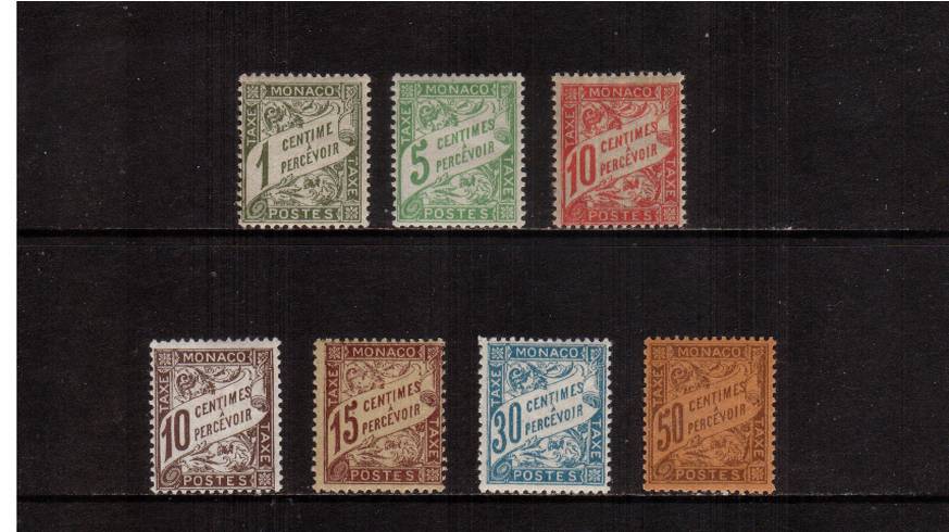 The POSTAGE DUE set of seven superb very, very lightly mounted mint. <br/>SG Cat for mounted 612