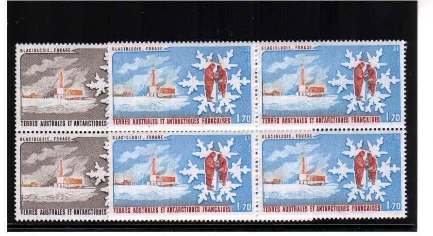 Glaciology set of two in superb unmounted mint blocks of four
