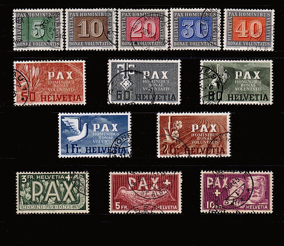 The PEACE Issue<br/>
A superb fine used set of thirteen with each stamp havind a selected genuine cancel.<br/>A rare set to find genuine fine used. SG Cat 1300