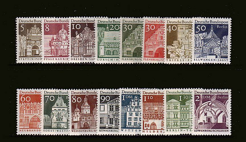 Centuries of German Architecture<br/>A superb unmonted mint set of sixteen.