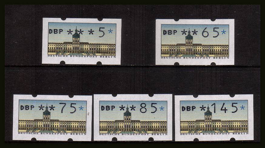 The complete later set of five superb unmounted mint.