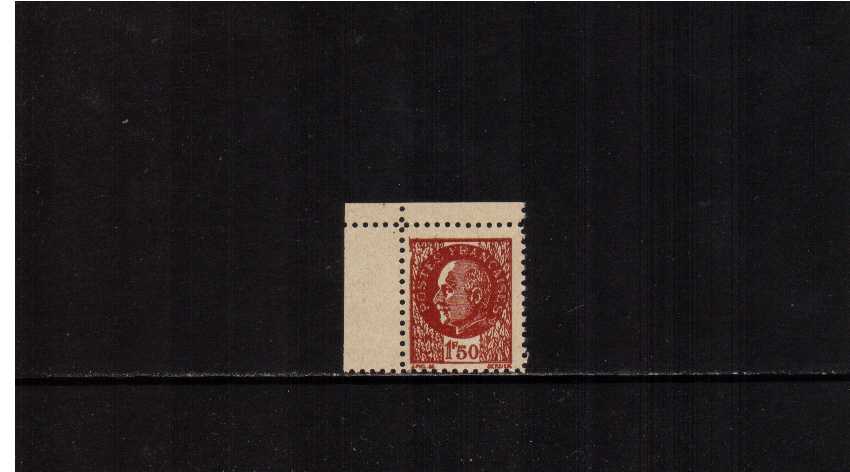 1F 50c Red-Brown - the British Forgery produced in London by Waterlow with no gum as produced.