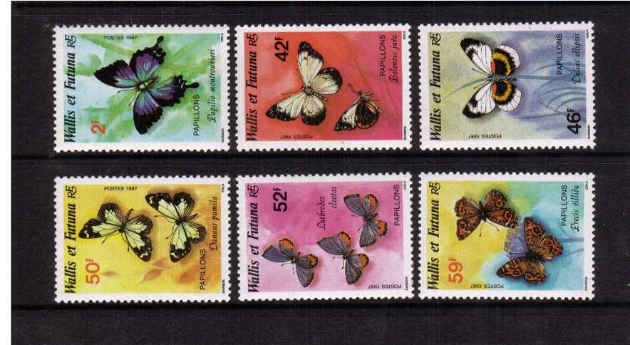 Butterflies set of six superb unmounted mint.