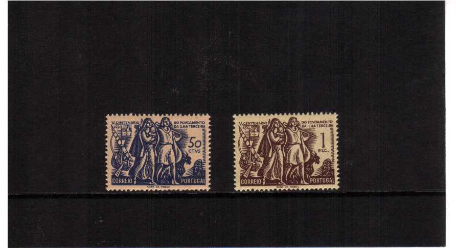 500th anniversary of colonisation of Terceira set of two superb unmounted mint