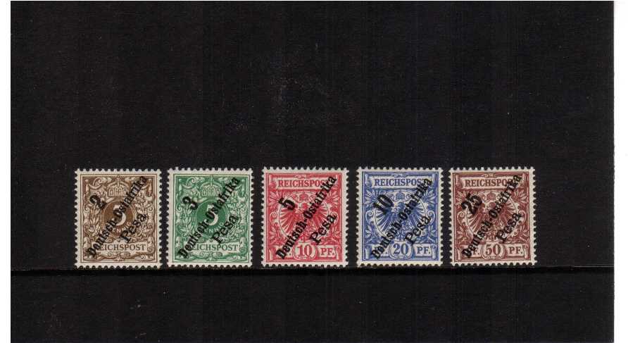 very lightly mounted complete set of five