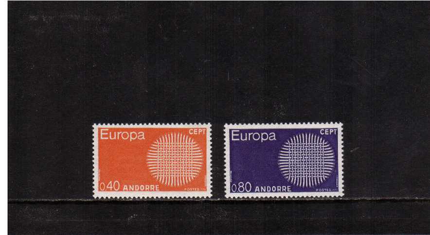 EUROPA  - ''Flaming Sun''<br/>
set of two superb unmounted mint.
<br/>SG Cat 30.50