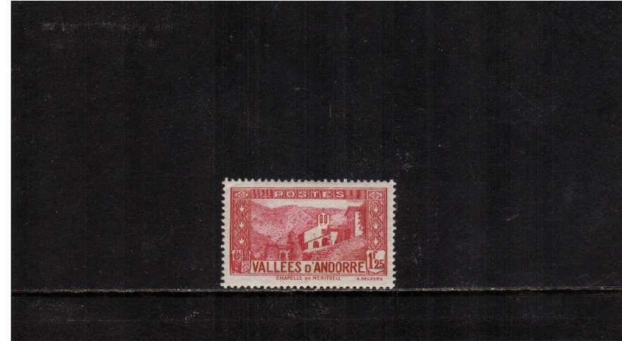 1.25F Magenta superb very lightly mounted mint single.