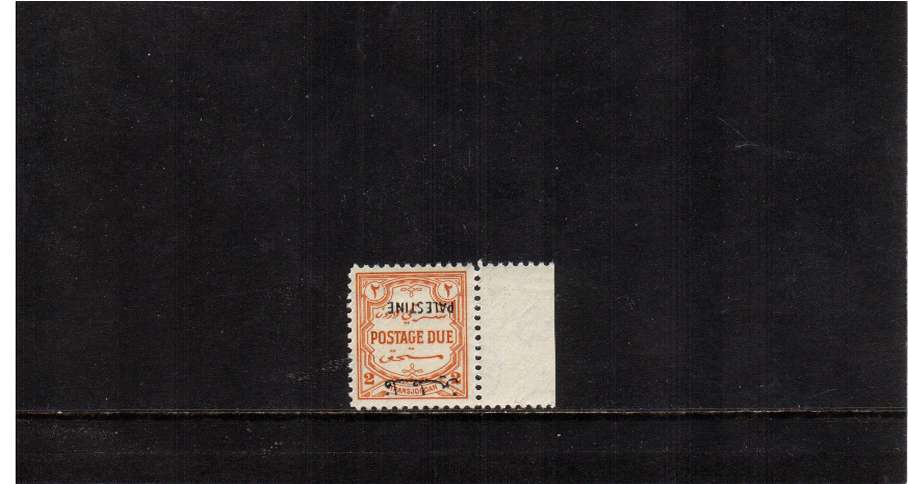 A superb unmounted mint right side marginal single showing an INVERTED overprint. SG Cat  �55