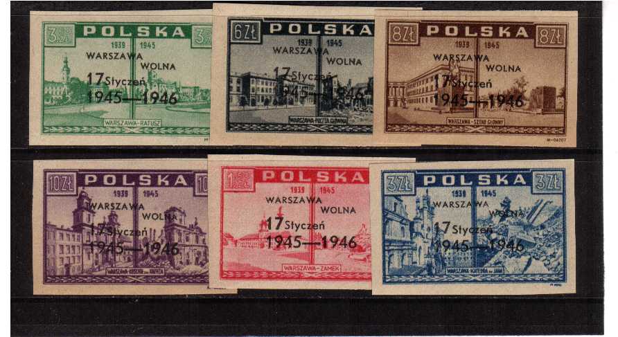 1st Anniversary of Warsaw Liberation set of six very lightly mounted mint