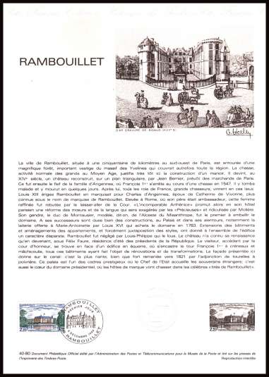 Tourist Publicity - Chateau de Rambouillet
<br/><b>Document number:   40-80 </b>