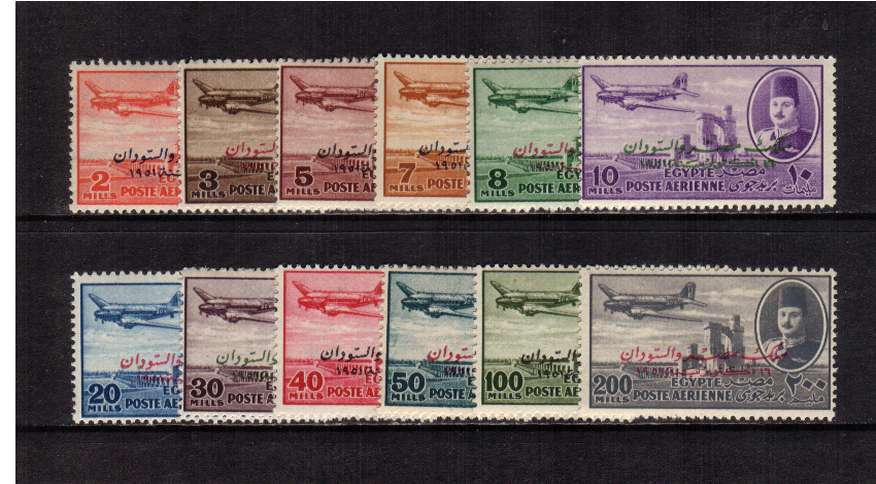 Definitive set of twelve with 27mm wide overptint lightly mounted mint.