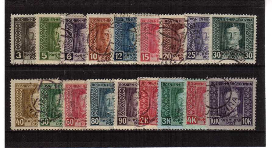 the Emperor Charles set of eighteen superb fine used