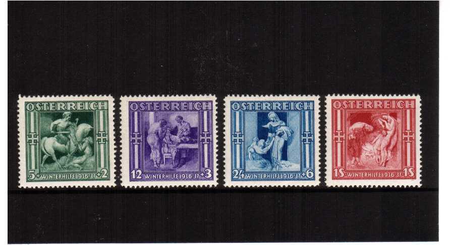 Winter Relief Fund set of four superb unmounted mint