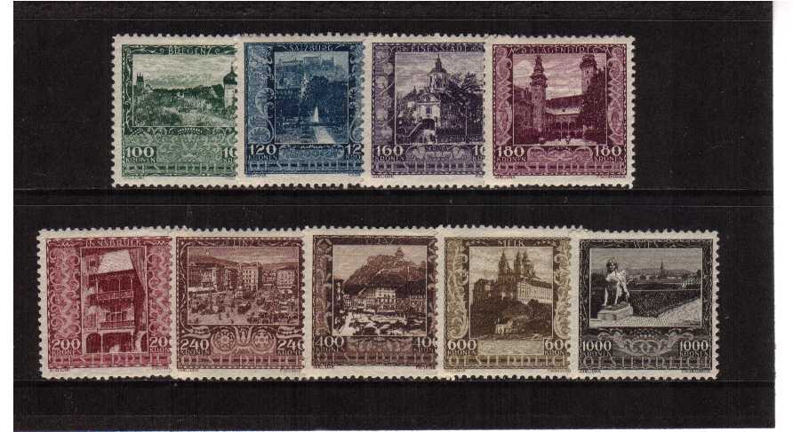 Artist's Charity Fund set of nine lightly mounted mint