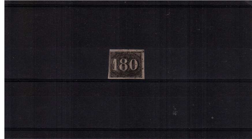 180r Black on Yellowish paper with reasonable margins. SG Cat 60