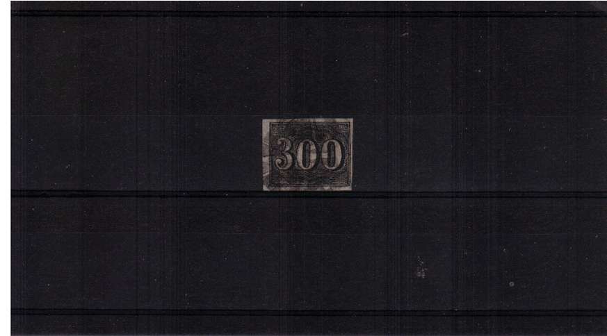300r Black on thin Greyish paper. A good fine used stamp with good margins. SG Cat �65