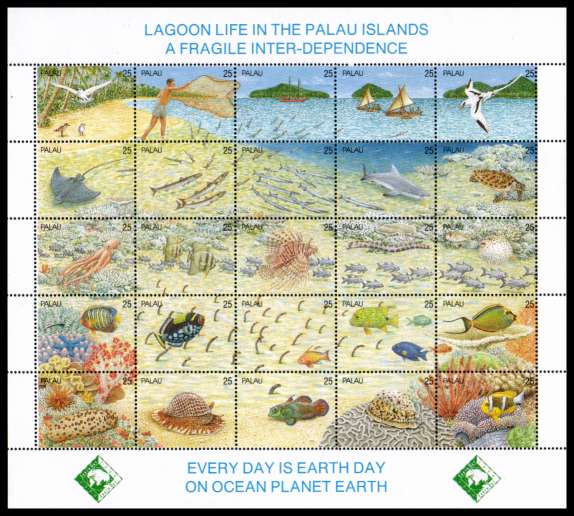 Lagoon Life sheetlet of twentyfive superb unmounted mint.