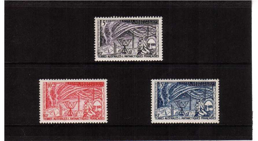 International Geophysical Year set of three superb unmounted mint