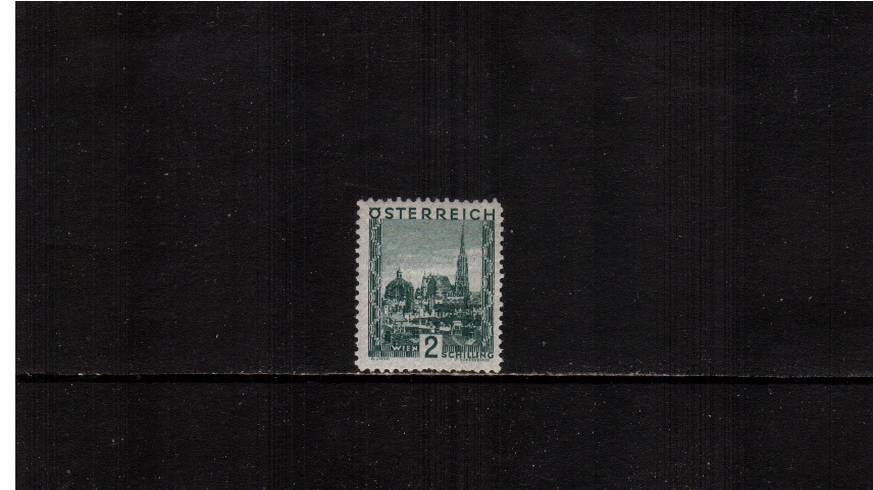2s Green ''Views'' definitive single - 21x25mm<br/>
A very lightly mounted mint single.