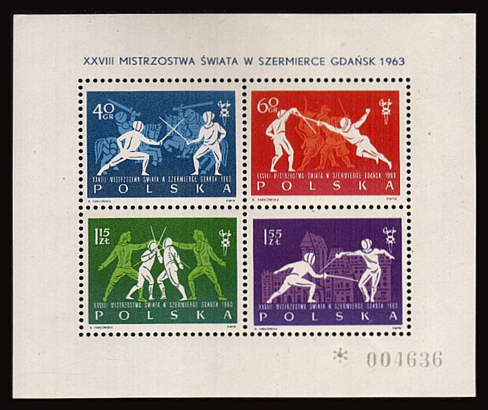 World Fencing Championships - Gdansk.<br/>A superb unmounted mint  minisheet