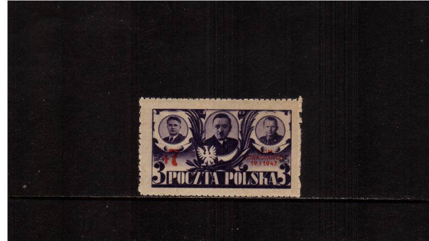 Opening of Polish Parliament single with overprint fine lightly mounted mint