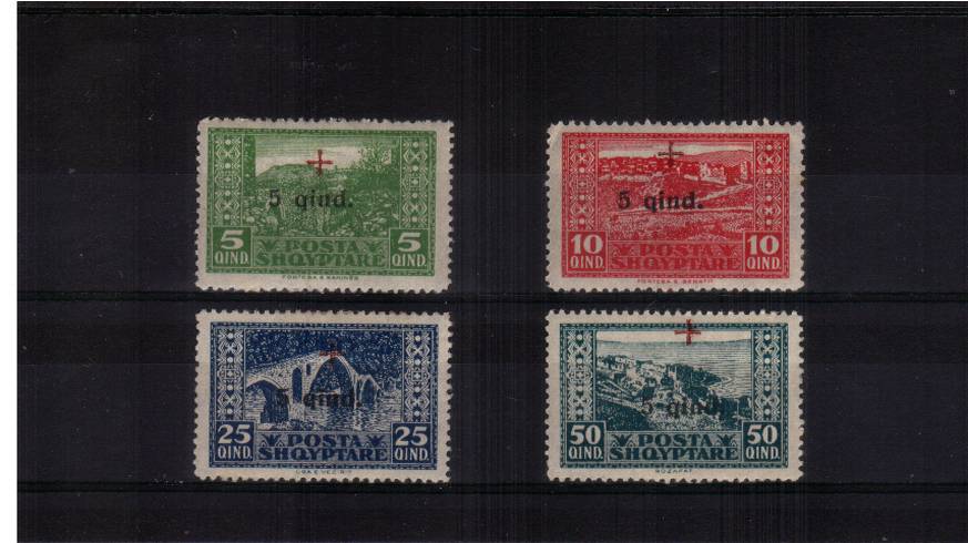 Red Cross surcharged set of four.<br/>
A bright and fresh well centered set average mounted mint. SG Cat �7.00