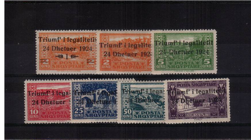 The Return of Government to Capital in 1924<br/>A good lightly mounted mint set of seven.