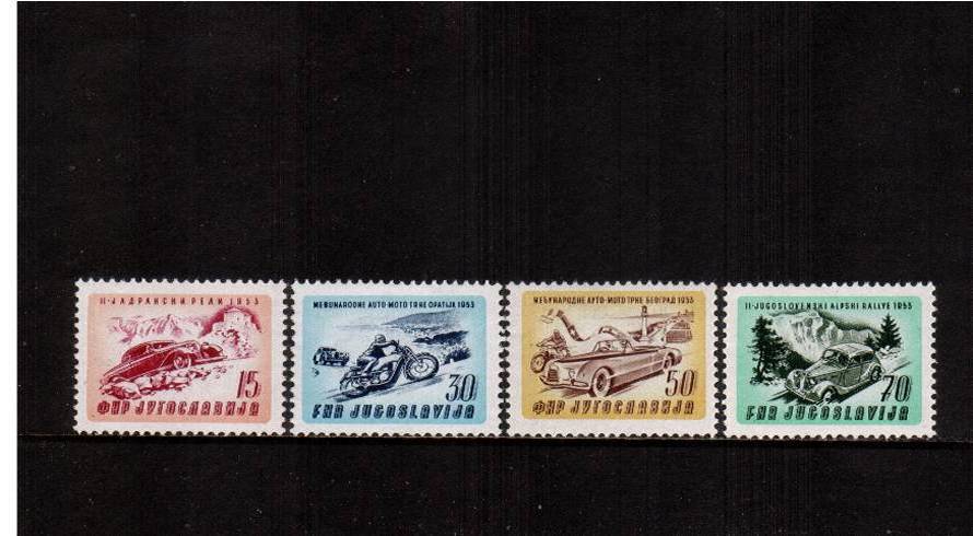 Adriatic Car and Motor Cycle Rally<br/>
A superb very, very lightly mounted mint set of four. SG Cat �.00