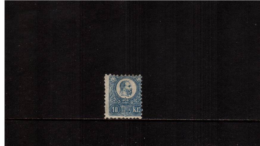 10K Blue<br/>
A poorly centered mint stamp with full gum and some gum creasing.<br/>
SG Cat �0