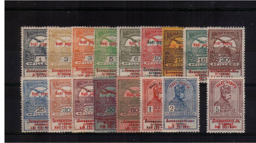 War Charity set of seventeen<br/>
A lightly mounted mint set of seventeen<br/>
SG Cat 200.00