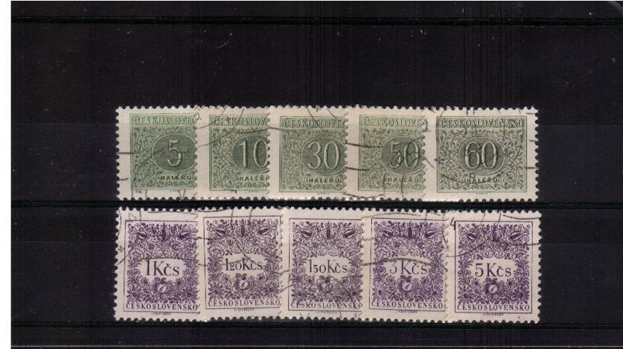 Postage Due set of ten - Perforation 11<br/>Superb fine used