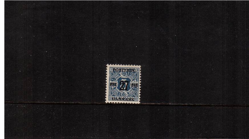 27or on 5o Blue<br/>Newspaper stamp of 1907<br/>Superb unmounted mint