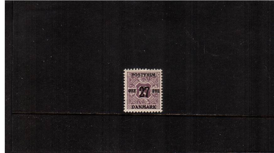 27or on 10or Deep Lilac<br/>Newspaper stamp of 1907<br/>Superb unmounted mint