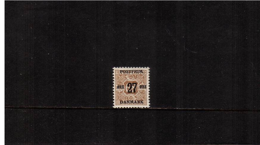 27or on 68or Brown<br/>Newspaper stamp of 1907<br/>Superb unmounted mint