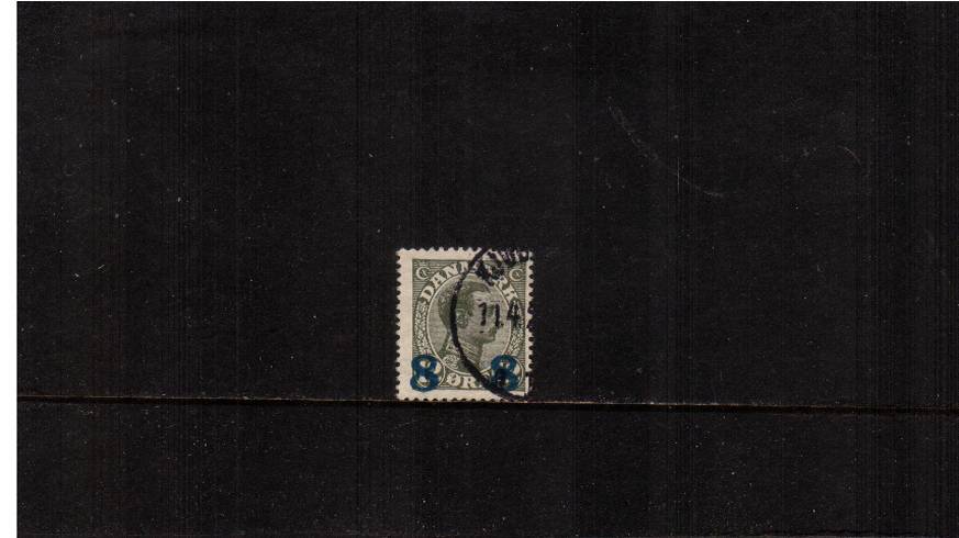 8or on 12or Olive-Slate - Type B - thus measuring 17x22mm<br/>
A superb fine used stamp.