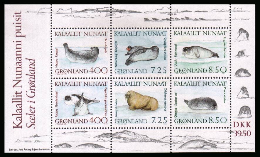 Marine Mammals minisheet superb unmounted mint