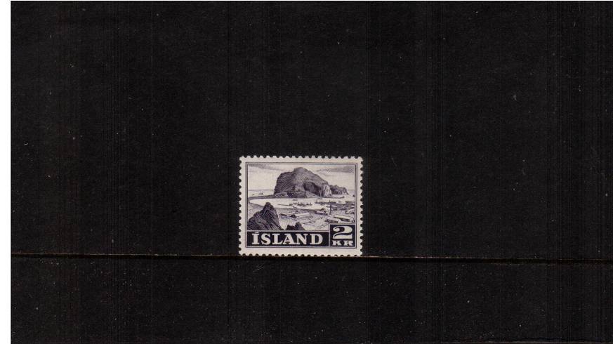 2K Blackish Violet definitive odd value lightly mounted mint. SG Cat 32