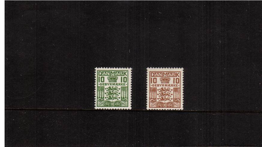 10or Green and 10or Brown
<br/>A superb unmounted mint set of two.