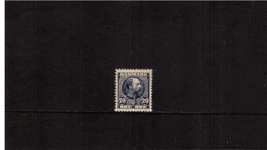 20or Blue (dark) King Christian IX - Background Horizontal lines
<br/>A superb unmounted mint single.