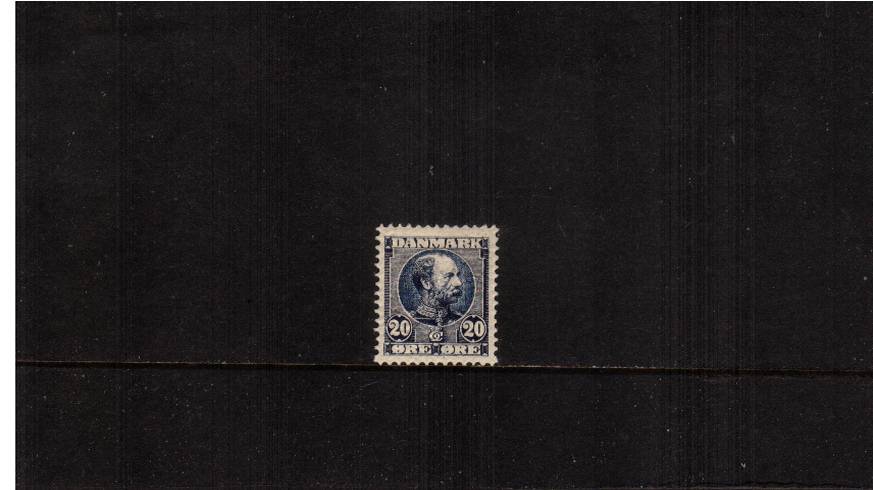 20or Blue (dark) King Christian IX - Background Horizontal lines
<br/>A superb unmounted mint single.